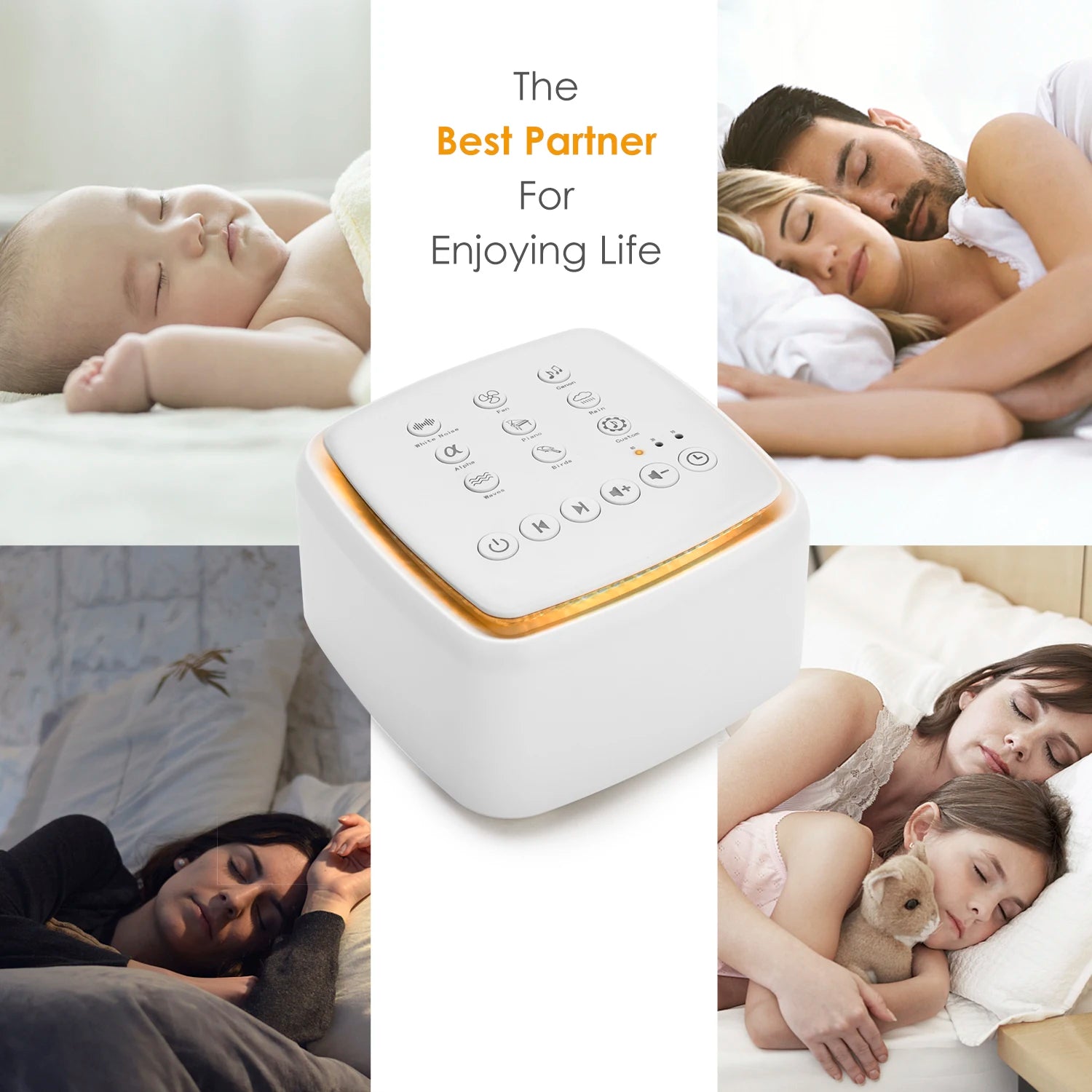 Rechargeable White Noise Machine – Sleep Sound Machine for Babies, Adults & Travel