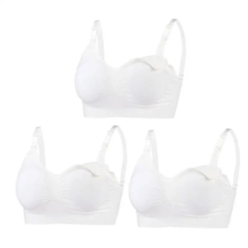 3-Piece Set Seamless Maternity & Nursing Bras – Soft, Breathable & Supportive