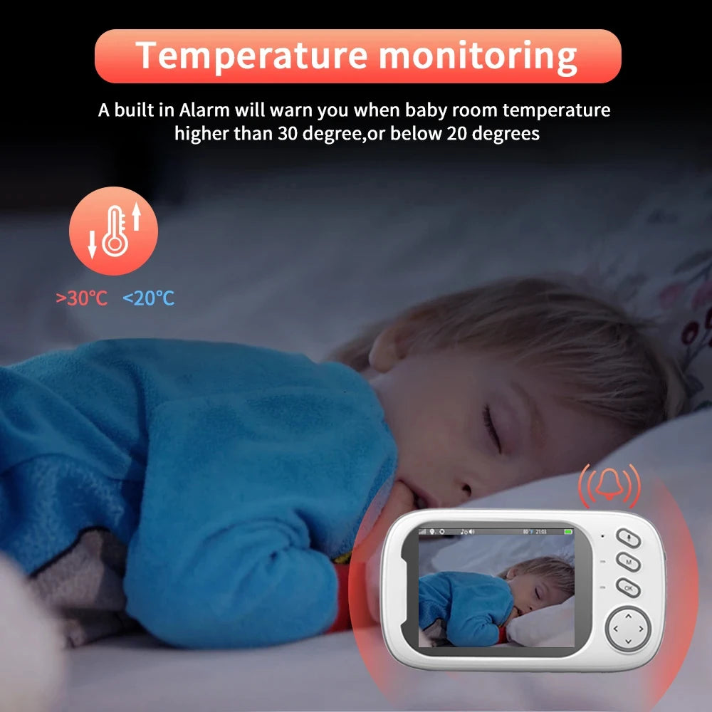 3.5-Inch Wireless Video Baby Monitor – Night Vision & Two-Way Audio