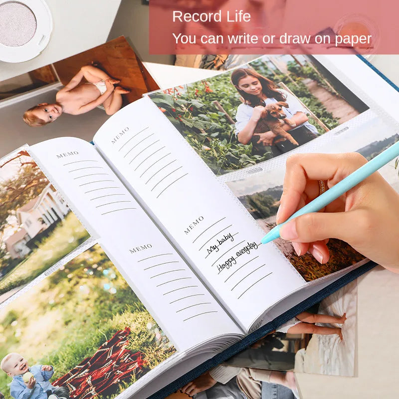 Timeless Linen Cover Photo Album – Memory Book for 200/300 Photos