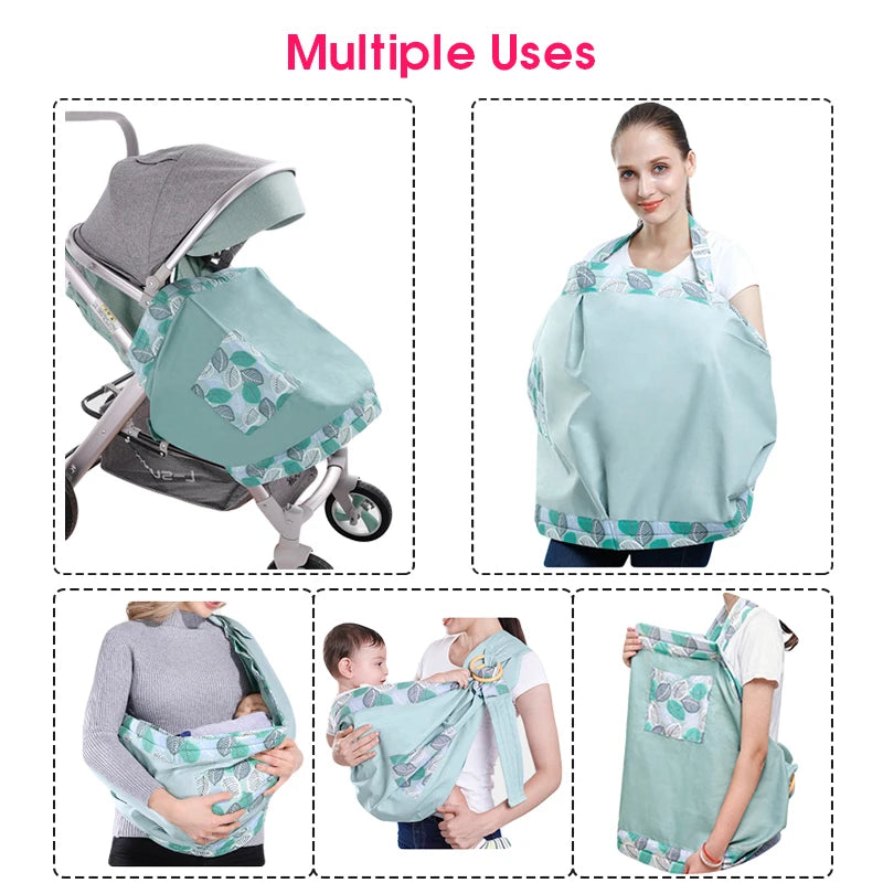 Mamasling Baby Wrap Carrier – Dual-Use Sling & Nursing Cover for Newborns (0-36M)