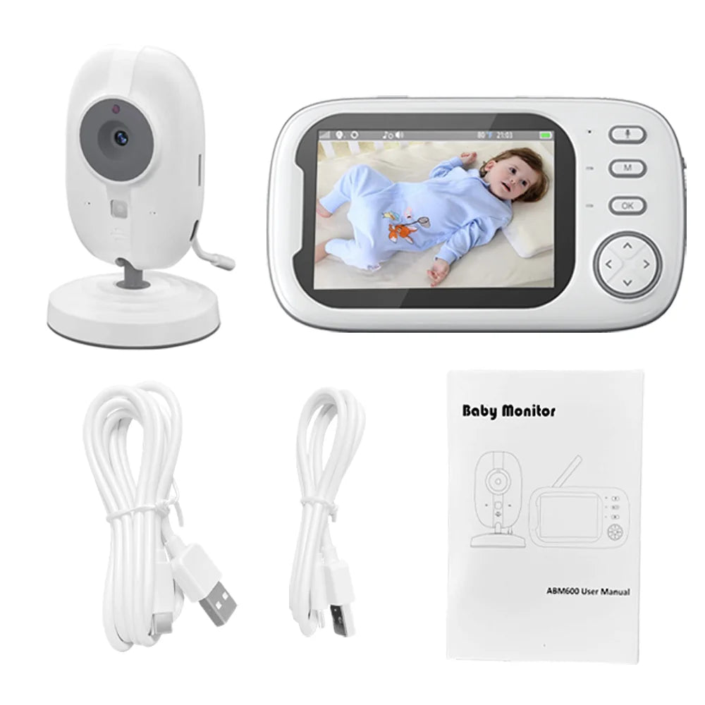 3.5-Inch Wireless Video Baby Monitor – Night Vision & Two-Way Audio