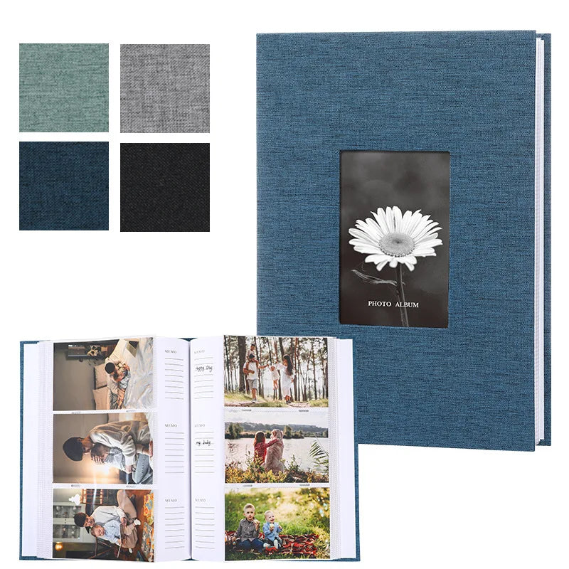 Timeless Linen Cover Photo Album – Memory Book for 200/300 Photos