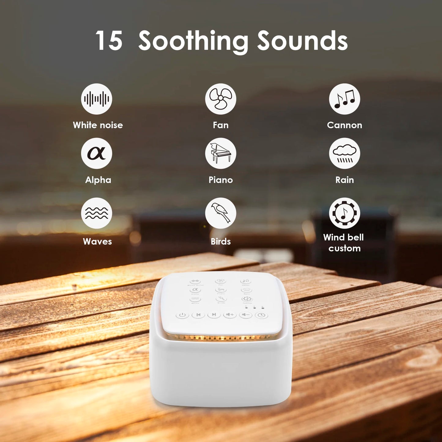 Rechargeable White Noise Machine – Sleep Sound Machine for Babies, Adults & Travel